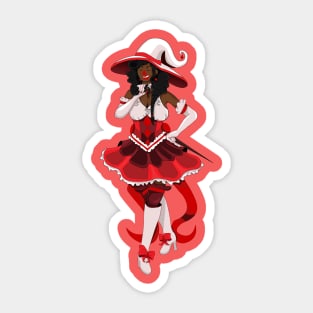 Witch magical girl: Red Sticker